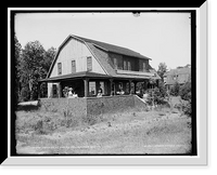 Historic Framed Print, Cottage of Geo. Moody, Harbor Beach,  17-7/8" x 21-7/8"