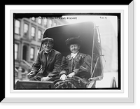 Historic Framed Print, Miss J. Suffern and Frank Hiscock, in carriage, New York - 3,  17-7/8" x 21-7/8"