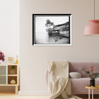 Historic Framed Print, A Rocky point, Pointe aux Barques,  17-7/8" x 21-7/8"