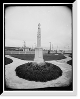 Historic Framed Print, Father Marquette's grave, St. Ignace, Mich.,  17-7/8" x 21-7/8"