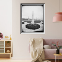 Historic Framed Print, Father Marquette's grave, St. Ignace, Mich.,  17-7/8" x 21-7/8"