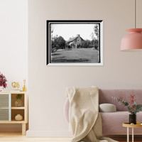 Log cabin, Palmer Park, Detroit, Historic Print