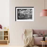 Historic Framed Print, Dr. Cook, Bird S. Coler, police officers and others, New York,  17-7/8" x 21-7/8"