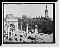 Historic Framed Print, Madison Square and Dewey Arch, New York, N.Y.,  17-7/8" x 21-7/8"