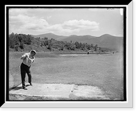 Historic Framed Print, Mount Pleasant golf links driving from tee no. 2,  17-7/8" x 21-7/8"