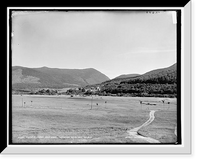 Historic Framed Print, Mount Pleasant golf links, Crawford Notch from tee no. 2,  17-7/8" x 21-7/8"