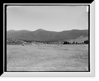 Historic Framed Print, Mount Pleasant golf links, fourth green and Mount Pleasant from tee no. 4,  17-7/8" x 21-7/8"