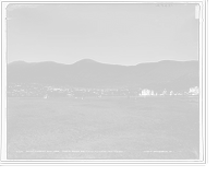 Historic Framed Print, Mount Pleasant golf links, fourth green and Mount Pleasant from tee no. 4,  17-7/8" x 21-7/8"