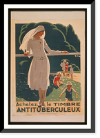 Historic Framed Print, Achetez le timbre antituberculeux,  17-7/8" x 21-7/8"