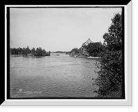 Historic Framed Print, View up from Echo Lodge, Thousand Islands,  17-7/8" x 21-7/8"