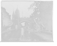 St. Louis gate and the Grand Allee, Quebec, Vintage Print