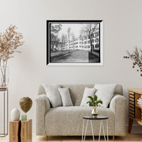 Historic Framed Print, Dartmouth and Wentworth Halls, Dartmouth College,  17-7/8" x 21-7/8"