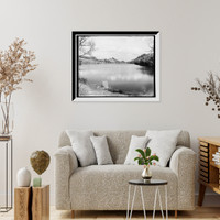 Historic Framed Print, Connecticut River from Ledyard Bridge, Hanover, N.H.,  17-7/8" x 21-7/8"