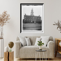 Historic Framed Print, Independence Hall from the north, Philadelphia, Pa.,  17-7/8" x 21-7/8"