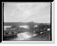 Historic Framed Print, Sunset on the Potomac, near Washington,  17-7/8" x 21-7/8"