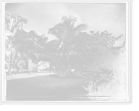 Historic Framed Print, Court of a Cuban school, Santiago de Cuba,  17-7/8" x 21-7/8"
