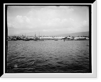 Historic Framed Print, Boat landing, Kingston, Jamaica, W.I.,  17-7/8" x 21-7/8"
