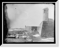 Historic Framed Print, [Fort Marion, water battery, St. Augustine, Fla.],  17-7/8" x 21-7/8"