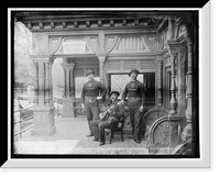 Venetian gondoliers in Central Park, New York Classic, Antique Print