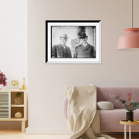 Historic Framed Print, Judge Nott and Police Comissioner Sharp, E. Orange, N.J.,  17-7/8" x 21-7/8"