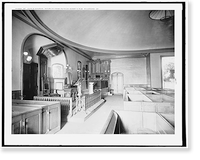 St. John's Church, interior, from Patrick Henry's pew, Richmond, Va, Vintage Wall Art