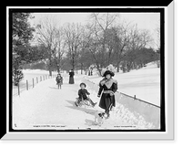 Historic Framed Print, In Central Park, New York,  17-7/8" x 21-7/8"