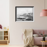 Historic Framed Print, Light House Point, New Haven - 2,  17-7/8" x 21-7/8"
