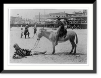 Historic Framed Print, On the beach at Atlantic City,  17-7/8" x 21-7/8"