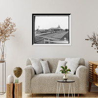 Historic Framed Print, C. & N.W. Ry. [i.e. Chicago & North Western Railway] station, Fort Sheridan, Ill.,  17-7/8" x 21-7/8"
