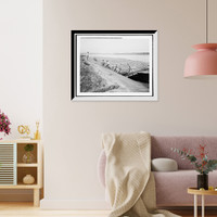 Revetment work on the Missouri River, tightening the cable, Cambridge, Mo, Antique Poster