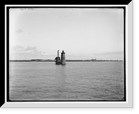 Historic Framed Print, Whale's [i.e. Whale] Back Light, Portsmouth, N.H. - 2,  17-7/8" x 21-7/8"