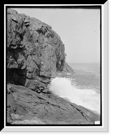 Historic Framed Print, Great Head, Mt. Desert Island, Me., highest cliff on the Atlantic coast,  17-7/8" x 21-7/8"