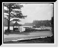 The Boat landing, Lake Mohonk Mountain House, Vintage Wall Art