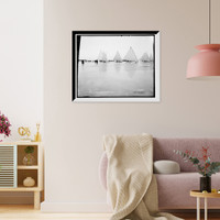 Historic Framed Print, The Start, ice yachting on Lake St. Clair,  17-7/8" x 21-7/8"