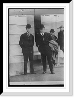 Historic Framed Print, Gov. Eberhart and Jim Jeffries standing together,  17-7/8" x 21-7/8"