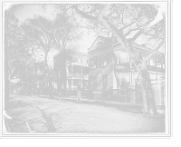 Historic Framed Print, Residence on Hasell Street, Charleston, S.C.,  17-7/8" x 21-7/8"