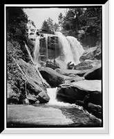 Historic Framed Print, Upper cascades of Whitewater Falls, Sapphire, N.C.,  17-7/8" x 21-7/8"