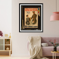 Help him win by saving and serving. Buy War Savings Stamps Classic, Antique Poster
