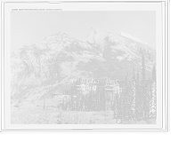 Historic Framed Print, Banff Springs Hotel and Mt. Rundle, Alberta,  17-7/8" x 21-7/8"