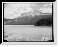 Historic Framed Print, Wapta Peak from Emerald Lake, British Columbia,  17-7/8" x 21-7/8"