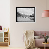 Historic Framed Print, Herman [i.e. Hermit] Range from Glacier House, SelkirkMountains, B.C.,  17-7/8" x 21-7/8"