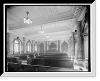 Historic Framed Print, Probate court room, Wayne County Building, Detroit,  17-7/8" x 21-7/8"
