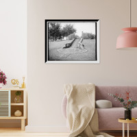 Historic Framed Print, Floral steps, gates ajar, Como Park, St. Paul, Minn.,  17-7/8" x 21-7/8"