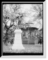 Historic Framed Print, Ole Bull monument, Loring Park, Minneapolis, Minn.,  17-7/8" x 21-7/8"