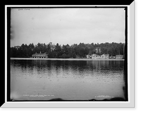 Historic Framed Print, Loon Lake House from the lake, Adirondack Mountains,  17-7/8" x 21-7/8"