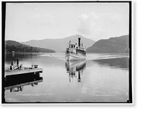 Steamboat Doris on Lake Placid, Adirondack Mountains Classic, Historic Print