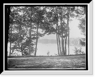 Historic Framed Print, A glimpse of Mirror Lake, Adirondack Mountains,  17-7/8" x 21-7/8"