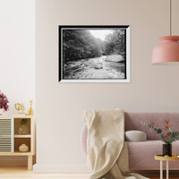 Historic Framed Print, Rapids at Bartlett's carry, Round Lake, Adirondack Mountains,  17-7/8" x 21-7/8"