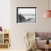Historic Framed Print, Mt. Ampersand and Round Lake, Adirondack Mountains,  17-7/8" x 21-7/8"