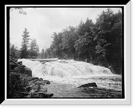 Historic Framed Print, Buttermilk Falls, Raquette River, Adirondack Mountains,  17-7/8" x 21-7/8"